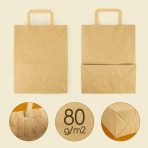 bolsa de papel, bolsa de kraft, bolsa con asa