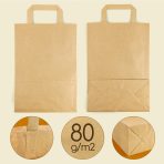 bolsa de papel, bolsa de kraft, bolsa con asa